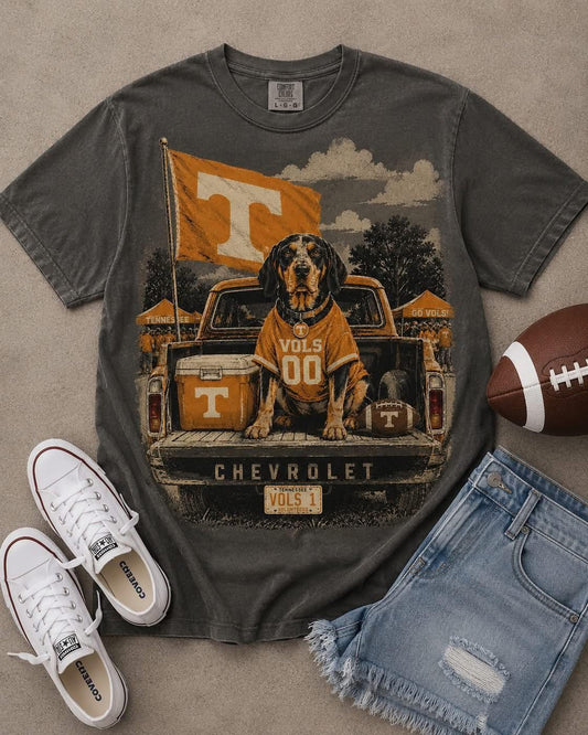 tailgating vintage truck game day - WS