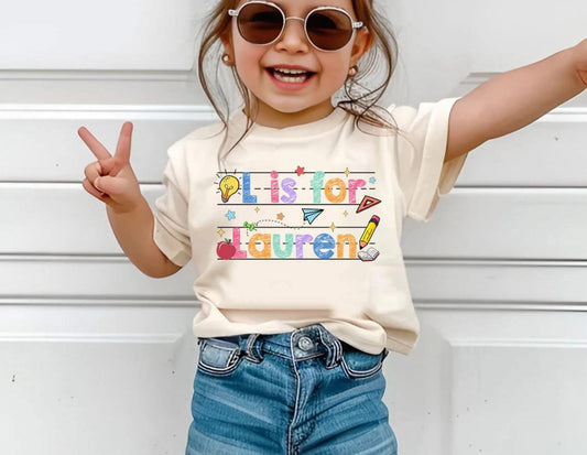 toddler letter is for name  - WS