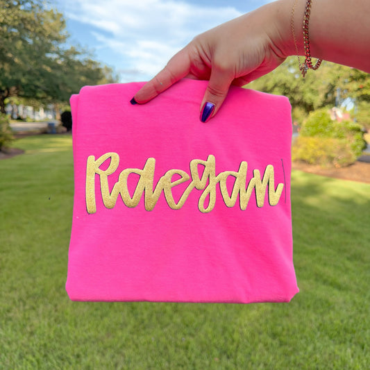 Single color Puff Name tshirts - HONEY FONT - WS