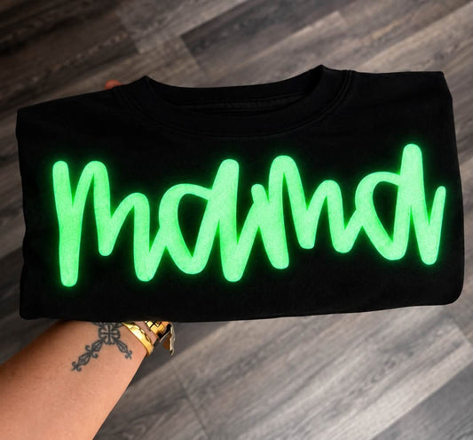 GLOW IN THE DARK PUFF NAME TEES - WS