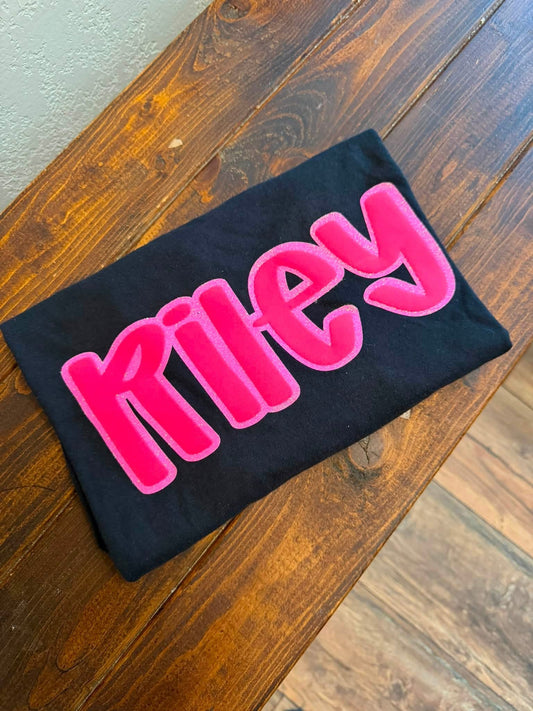 Glitter Puff Name tees - WS