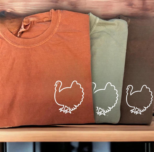 Pocket Size Turkey Comfort Colors Tees