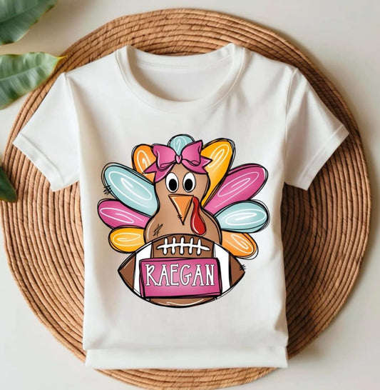 Personalized Turkey & Football Name Tees & Sweatshirts - WS