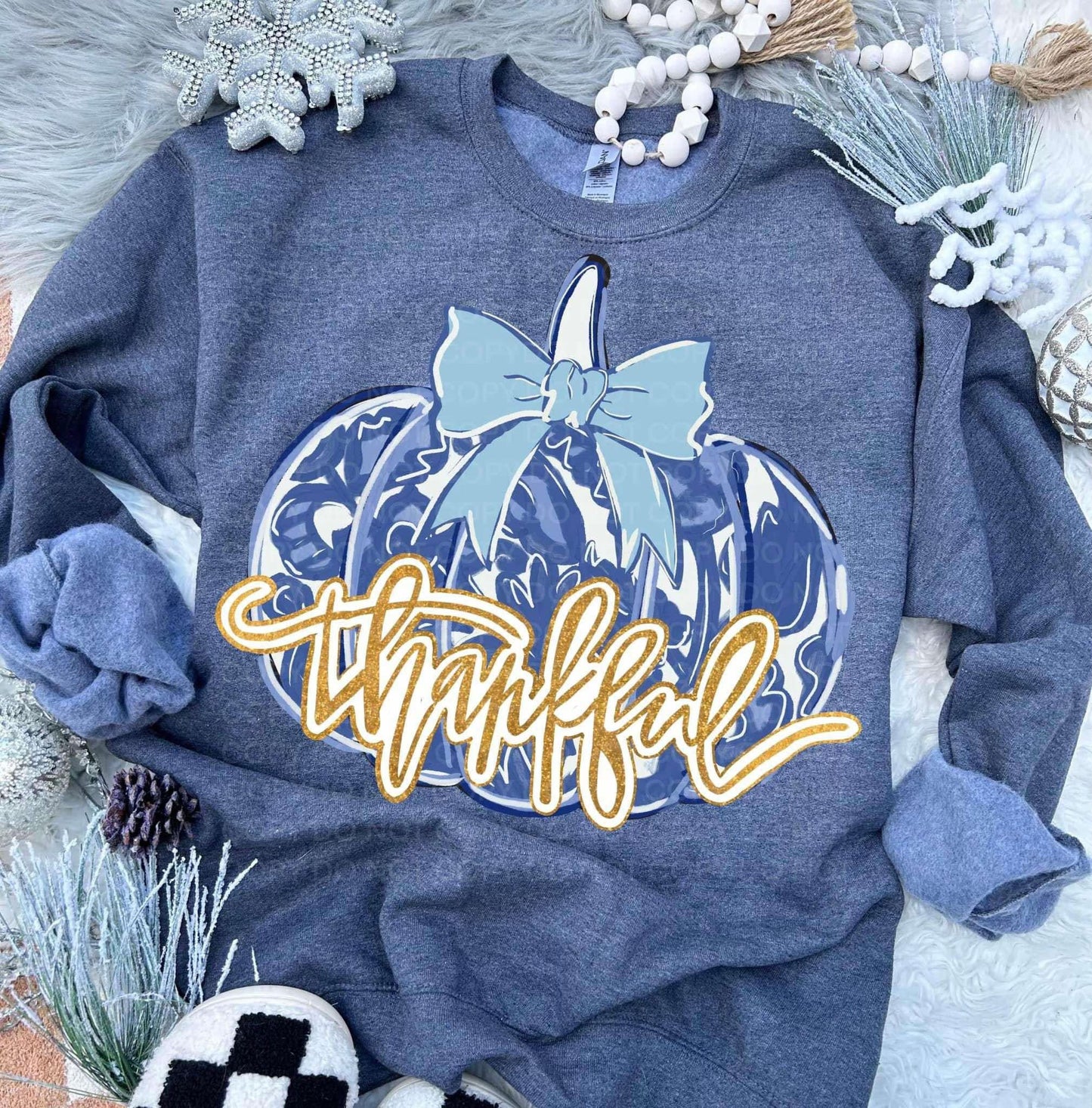 Thankful Pumpkin Navy sweatshirts