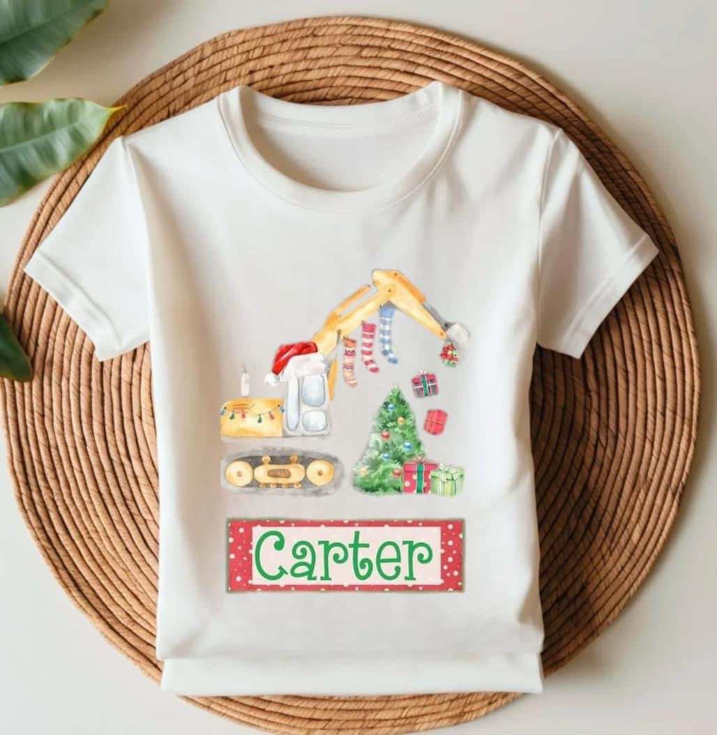 Kids Christmas Name Tees DTF