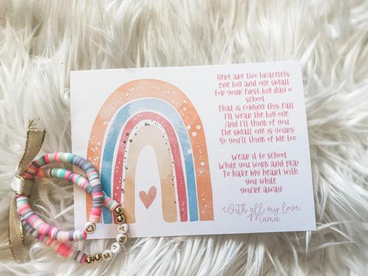 Mommy and me back to school bracelet set - WS